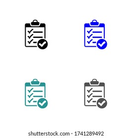 Checkliste Icon Stock Vektor Illustration flach Design.