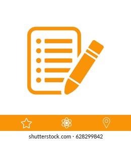 checklist icon, stock vector illustration flat design