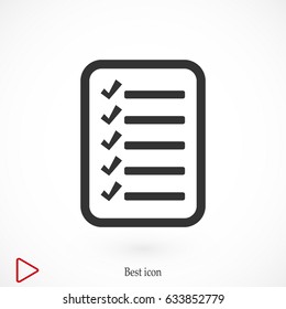 checklist icon, stock vector illustration flat design