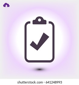 checklist icon, stock vector illustration flat design