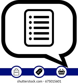 checklist icon, stock vector illustration flat design