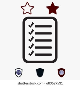 checklist icon, stock vector illustration flat design
