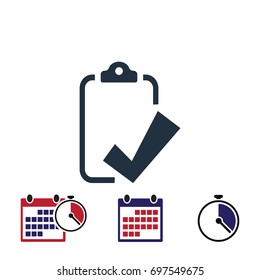 checklist icon, stock vector illustration flat design