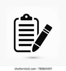 checklist icon, stock vector illustration flat design