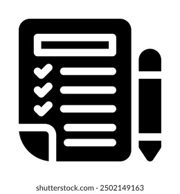checklist icon with style glyph