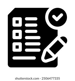 checklist icon with style glyph