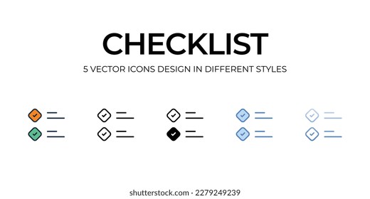 Checklist icon. Suitable for Web Page, Mobile App, UI, UX and GUI design.