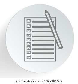 checklist icon, survey icon , vector illustration