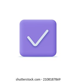 Checklist icon symbol. 3D design concept. Vector illustration
