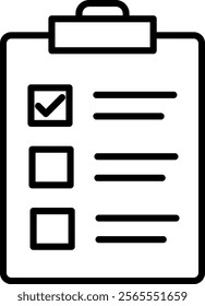 Checklist Icon Symbol Art Sign