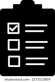 Checklist Icon Symbol Art Sign