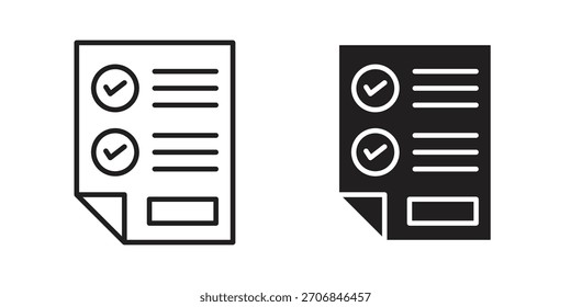 Icono de la lista de verificación para el logotipo, Web, diseños del App.