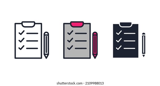 checklist icon symbol template for graphic and web design collection logo vector illustration