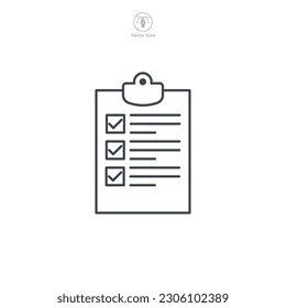 Checklist icon symbol template for graphic and web design collection logo vector illustration