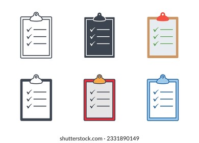 Checklist Icon symbol template for graphic and web design collection logo vector illustration