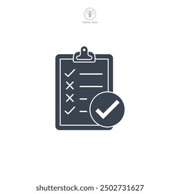 Checklist icon symbol vector illustration isolated on white background