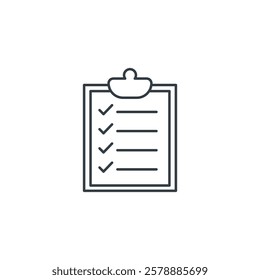 Checklist icon symbol vector illustration isolated on white background