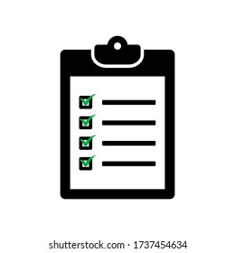 checklist icon symbol vector on white background