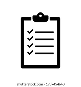 checklist icon symbol vector on white background