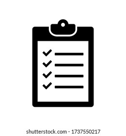 checklist icon symbol vector on white background