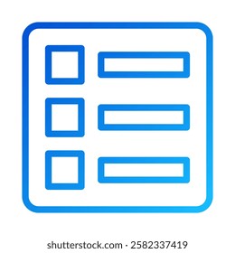 Checklist Icon, Task List or Survey Form Sign