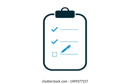 Checklist icon. Task management and organization usage. Vector illustration