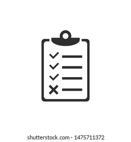Checklist icon template color editable. Checklist symbol vector sign isolated on white background.