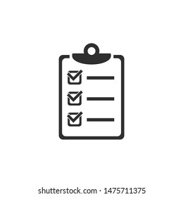 Checklist icon template color editable. Checklist symbol vector sign isolated on white background.