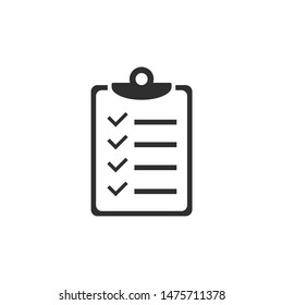 Checklist icon template color editable. Checklist symbol vector sign isolated on white background.