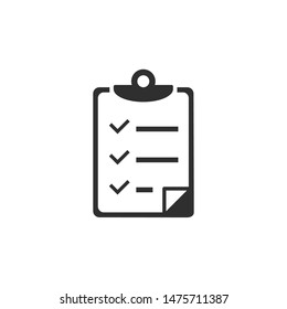 Checklist icon template color editable. Checklist symbol vector sign isolated on white background.