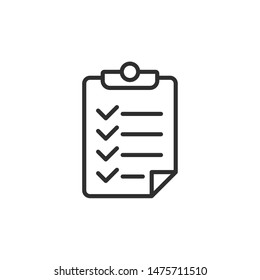 Checklist Icon Template Color Editable. Checklist Symbol Vector Sign Isolated On White Background.