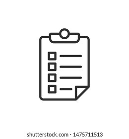 Checklist icon template color editable. Checklist symbol vector sign isolated on white background.