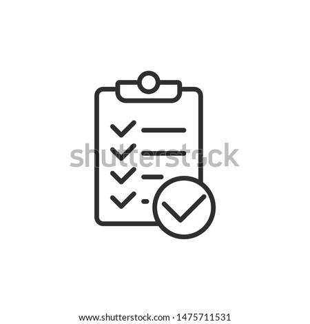 Checklist icon template color editable. Checklist symbol vector sign isolated on white background.