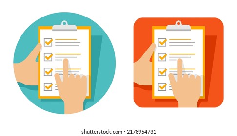 Checklist icon for terms and conditions, test, questionnaire, planning and big pencil