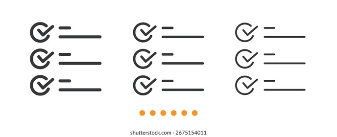 Checklisten-Symbol. Dünne Linie Symbol Vektor