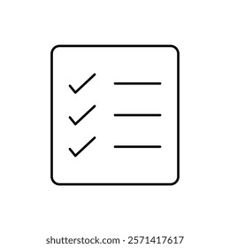Checklist icon Thin line vector