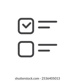 Checklist icon Thin outline art symbol