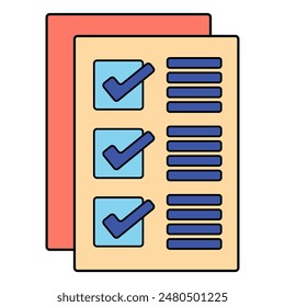 Checklist Icon. To-Do List, Tasks, and Completion Symbol