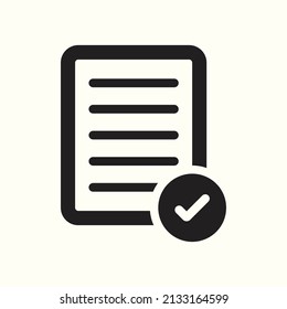 Checklist icon In Trendy Design Vector Eps 10. Document with check icon. 