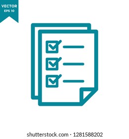 checklist icon in trendy flat design 