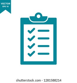 checklist icon in trendy flat design 