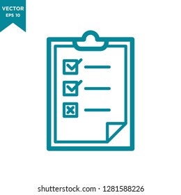 checklist icon in trendy flat design 