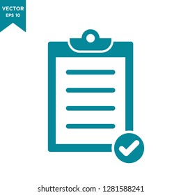 checklist icon in trendy flat design 
