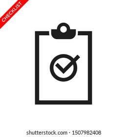 checklist icon in trendy flat design 