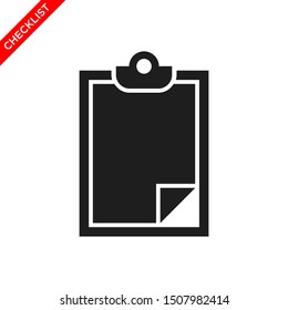 checklist icon in trendy flat design 