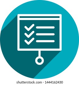 Checklist icon in trendy flat style. To do list. Approve tasks, check report, clipboard icon illustration for perfect mobile and web concept.