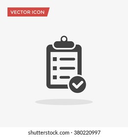 Checklist Icon in trendy flat style isolated on grey background. Clipboard symbol for your web design, logo, UI. Vector illustration, EPS10.