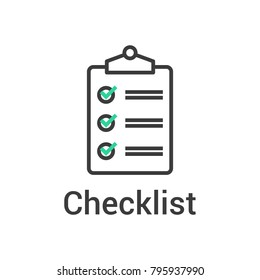 Checklist icon. Vector