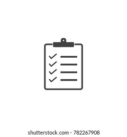 Checklist icon vector, check or choice