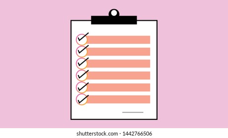 Checklist Icon Vector and check marks